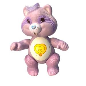Vintage 1985 Care Bears Cousins Bright Heart Raccoon Posable PVC Action Figure